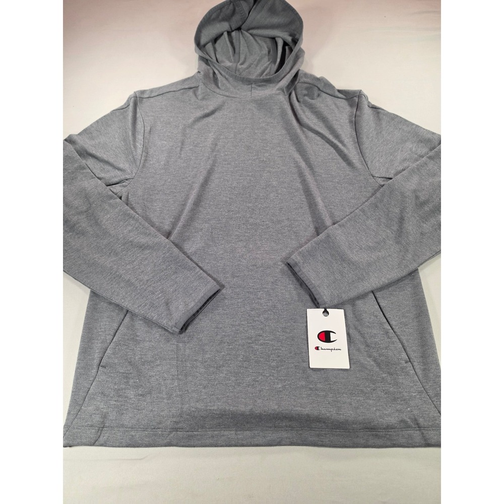 Champion Weekender Hoodie Mens Small Cool Slate Gray Heather AH6732 NEW